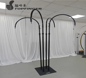 Support et connecteur pour lustre en aluminium TFR - Idéal pour l'éclairage et les arrangements floraux - Portée de 36 pouces - Couleur et logo personnalisables - Product Image 1