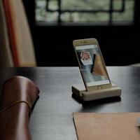 Support de téléphone en béton simple, personnalisable avec logo et couleur, ensemble cadeau d'entreprise, support de téléphone portable de bureau pour entreprise de construction, vente en gros
