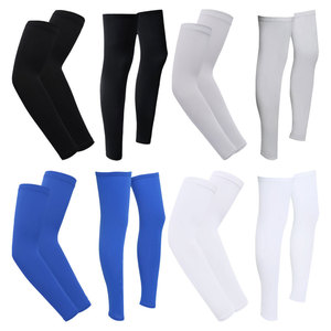 Men Ice Silk Arm And Leg Sleeves Combination Uv Protection Breathable Quick Dry Cycling Outdoor Sun Protection Solid Color - Product Image 1