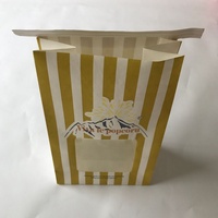 Bolsa de Palomitas de Maíz de Papel Kraft Reciclado con Cierre de Lazo Metálico, Impresión Personalizada y Fondo Cuadrado