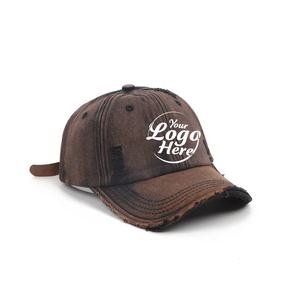 Chapeaux de papa en coton lavé à la mode en gros casquettes de baseball en détresse pour hommes et femmes casquettes de baseball - Product Image 4