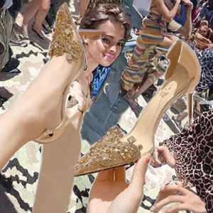 Nouvelles chaussures de mariée pour femmes, bout pointu, strass transparents, talons fins, escarpins à bride peu profonde - Product Image 3