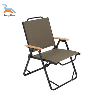 Chaises pliantes en <span class=keywords><strong>aluminium</strong></span> léger avec logo personnalisé, accoudoirs en bois de hêtre, chaise Kermit, <span class=keywords><strong>fauteuil</strong></span> portable pour adultes - Product Image 1