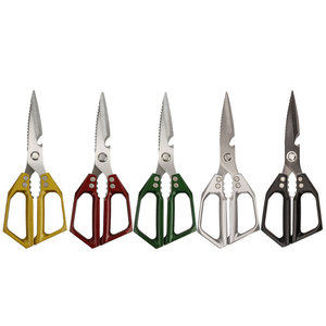 <b>Kitchen</b> Scissors Stainless Steel 7.5 In Heavy Duty Multi Functional For Bone Cutting And Barbecue Use - Product Image 1