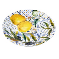 Vente en gros d'assiettes en mélamine au design citronnier de 7 8 9 10 pouces pour la maison, le restaurant et la cuisine plats de cuisine durables