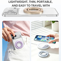 Soporte Magnético de Doble Cara para Teléfono Móvil FY52-I2 UFO de Aleación de Aluminio Anticorrosión para iPhone 17 con Altura Ajustable