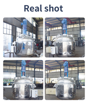 Cuve de réaction industrielle 50L-6000L en acier inoxydable avec chauffage électrique et moteur