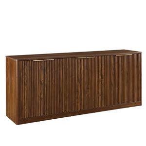 Aparador/Buffet Estético de 4 Puertas con Panel Plano, Mueble de Almacenamiento para Entrada, Consola, Bar en Casa, Sala de Estar, Madera - Product Image 1