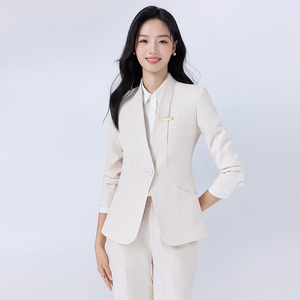 Women's Professional Suit Set Polyester Wool Blend Anti-Wrinkle Formal Work Uniform Commute - Product Image 4