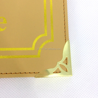 Carpeta de Presentación de Cuero PU Tamaño A4, Duradera, para Diplomas Escolares y de Graduación, con Impresión Dorada