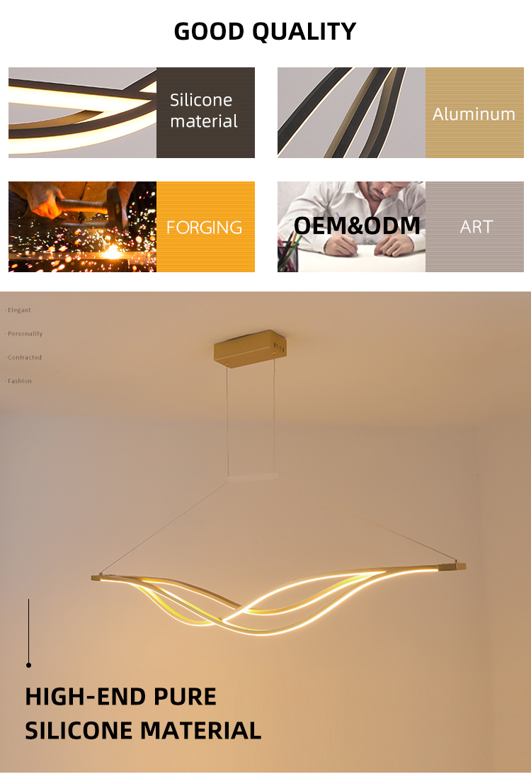 Newest Innovation Modern Decorative Room Home Indoor Lighting Aluminum Bedroom Led Chandelier Pendant Light