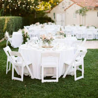 Design élégant Chaises de jardin pliantes en résine plastique rembourrées pour l'extérieur, banquet, mariage, blanc