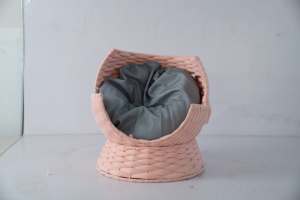 بيت للقطط مصنوع يدويًا، سرير مريح وفاخر للقطط، بيت كهف ناعم للغاية للقطط الصغيرة والكبيرة داخل المنزل - Product Image 5