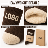 Chaussettes en coton côtelé personnalisées avec logo Glacier pour hommes, vente en gros, faible MOQ, fabricant OEM, haute qualité