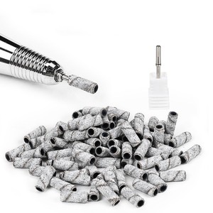 Wholesale 50pcs/bag Good Quality <b>Nail</b> Drill Bits Accessories Mini White Color Small Sanding Bands for Small Mandrel <b>Nail</b> Bits - Product Image 1