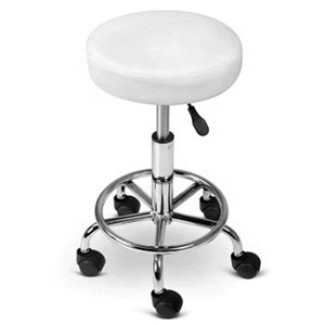 Taburete Giratorio Profesional para Salón con Elevación Hidráulica Ajustable y Ruedas para Barbería y Belleza - Product Image 3