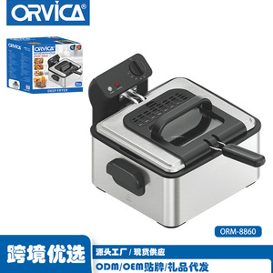 Freidora eléctrica ORVICA para uso doméstico, gran capacidad, ideal para freír filetes de pollo, papas fritas y aperitivos. - Product Image 3