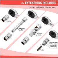 Ensemble d'outils multifonctions de 216 pièces, outils à main, clé à cliquet, tournevis, outil ménager pour la réparation automobile