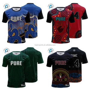 T-shirt personnalisé FQ pour hommes, style aborigène australien, en polyester, avec impression, étiquette tactile, maille respirante, sublimation, haut de <span class=keywords><strong>performance</strong></span> pour l'entraînement - Product Image 3