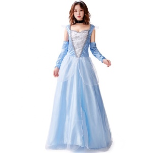 Robe de princesse pour femmes et filles, avec gants, collier, bandeau, accessoires pour Cosplay, fête d'halloween, robe de Costume - Product Image 3