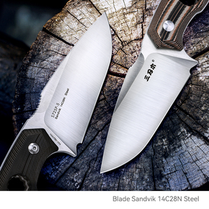 มีดพับ <span class=keywords><strong>Sanrenmu</strong></span> S725P ราคาประหยัด น้ำหนักเบา ดีไซน์ล่าสุด ด้ามจับ G10 เหล็กกล้าไร้สนิม 14C28N สำหรับการเอาชีวิตรอดและการล่าสัตว์ - Product Image 4