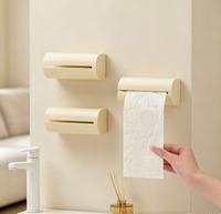 Distributeur mural de sacs poubelles sans perçage, boîte de rangement coulissante pour sacs en plastique, organisateur pour cuisine et salle de bain