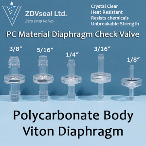 صمام فحص من البلاستيك ZDVseal PVDF بوصة إلى: PP "صمام فحص خرطوم لاصق واحد مضمنة صمامات غير مرتجعة للوقود والزيوت والمياه والهواء - Product Image 6