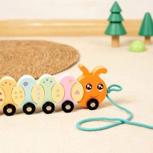Cadeaux d'anniversaire pour enfants, jouets Montessori pour développer la motricité fine, train à enfiler en bois, perles à lacer pour bébé - Product Image 3