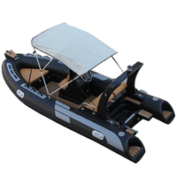 Bateau pneumatique pliable de luxe à grande vitesse en PVC/Hypalon, coque en fibre de verre, bateau pneumatique 480D, yacht, bateau de pêche, plongée, certifié CE 8