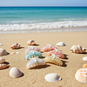 Fermaglio per capelli a forma di stella marina da 9 cm con decorazione di perle per donne e ragazze - Product Image 3