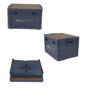 Bafuluo contenitori portaoggetti pieghevoli coperchio <span class=keywords><strong>in</strong></span> <span class=keywords><strong>legno</strong></span> contenitore portaoggetti <span class=keywords><strong>in</strong></span> plastica da campeggio scatola da campeggio all'aperto - Product Image 1