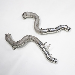 Compatible with Original Factory 304 Exhaust Downpipe with Unique Golden Fish Scale Welding for Mercedes-Benz AMG GLE63 - Product Image 3