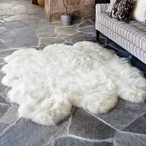 Coprisedia in peluche animale tappeti in pelle di pecora australiana tappetino in pelliccia di agnello con bianco ecc
