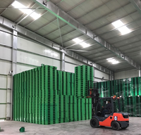 48x48 1200x1200 palettes en plastique hdpe réversibles et empilables pour moulin à riz harinas, stockage en entrepôt de ciment pour boissons