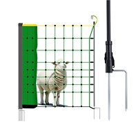 Clôture en filet portable pour moutons et chèvres, système d'enclos pour animaux d'élevage en extérieur, clôture électrique en filet