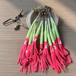 Aparejos <span class=keywords><strong>Sabiki</strong></span> de 10 anzuelos, conjuntos de líneas de pesca biomiméticas para calamar, aparejos para lubina y trucha de nariz larga, anti-mordedura, luminosos - Product Image 6