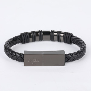 Metal Bracelet <b>USB</b> <b>Flash</b> <b>Drive</b> 32GB PU Leather Woven Portable Wearable <b>USB</b> 2.0 Data Storage Device - Product Image 2