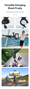 Soporte de Manillar para Cámara de Motocicleta y Bicicleta Telesin con Abrazadera de 22-38 mm para Go Pro, Dji, <span class=keywords><strong>Insta</strong></span>, Soporte para Teléfono Móvil - Product Image 2