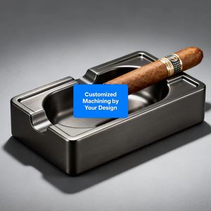 Fabrication de pièces usinées CNC de haute qualité OEM, pièces tournées sur mesure, alliage d'aluminium, cendrier à cigarettes, plaqué or - Product Image 1