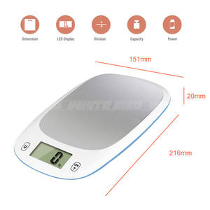 नि: शुल्क कस्टम लोगो रंगीन फैशन डिजिटल इलेक्ट्रॉनिक वजन 30Kg डाक पैमाने रसोई पैमाने पर - Product Image 2