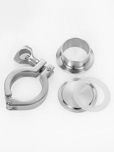 Kit <span class=keywords><strong>de</strong></span> raccords hygiéniques à déconnexion rapide <span class=keywords><strong>Tri</strong></span>-Clamp en acier inoxydable SS304/316 pour applications alimentaires et pharmaceutiques, surface lisse, hexagonale - Product Image 4