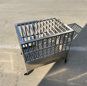 Cages classiques de luxe en acier inoxydable 304 pour chiens Cages modulaires <span class=keywords><strong>Cage</strong></span> d'hôtel pour animaux de compagnie Transporteur de chien en métal fermé dans un emballage en boîte - Product Image 2