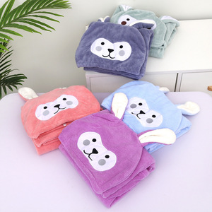 RTS – serviette <span class=keywords><strong>de</strong></span> plage à capuche pour enfants, en molleton <span class=keywords><strong>de</strong></span> corail, éponge microfibre <span class=keywords><strong>de</strong></span> salle <span class=keywords><strong>de</strong></span> <span class=keywords><strong>bain</strong></span>, dessin animé, <span class=keywords><strong>poncho</strong></span> à capuche pour bébés - Product Image 4