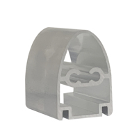 Perfil de Aluminio Extruido Semicircular Multicavidad con Acabado para Cubierta Protectora de Equipos de Automatización y Carcasa de Instrumentos