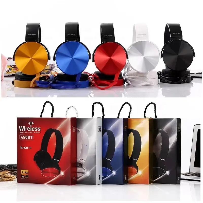 XB450 3.5mm Plug Wired Earphone With Flat Cable Heavy Bass Cheap Price Gaming Earphones & Headphones