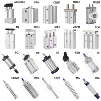 Cylindre pneumatique à double effet SC Standard, petit, en aluminium, avec roulement à billes, ports G1/8-G3/4, garantie 1,5 an