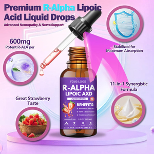 ขายส่ง OEM น้ำยาอาร์-อัลฟาไลโปอิก แอซิด แบบหยด ผสมวิตามิน สารสกัดจากพริกไทยดำ และ <span class=keywords><strong>NAC</strong></span> เพื่อเสริมสุขภาพประสาทและสมอง - Product Image 4