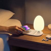 LDNIO Nouvelle Arrivée 15W Sans Fil Avec Chargeur LED USB-C PD pour la Maison Lampe de Nuit Vente en Gros Chargeur Charge Lampe de Bureau