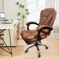 Vente directe d'usine de chaise de bureau haut de gamme ergonomique à dossier haut de gamme en cuir de luxe