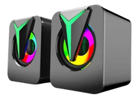 Haut-parleurs de jeu RGB PJT-DSP2325 avec caisson de basses, son stéréo, contrôle du volume pour PC, ordinateur de bureau, joueur